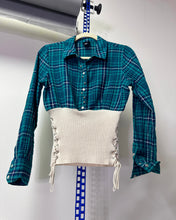 Load image into Gallery viewer, NOIR CONTRAST KNIT BUTTON DOWN
